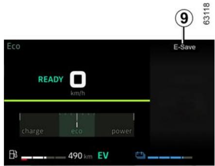 DACIA Duster 3 (2024) - Maintien de charge de labatterie de traction : « E-Save » - 2