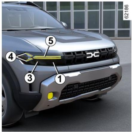DACIA Duster 3 (2024) - FEUX, ÉCLAIRAGES : REMPLACEMENT DES LAMPES - 1