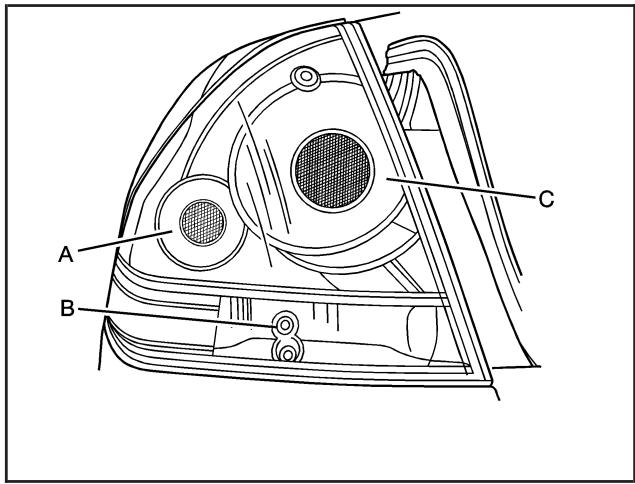 CHEVROLET Impala (2008) - Feux d'arrêt, clignotants, feu de gabarit, deux feux d'arrêt et deux feux de recul - 1