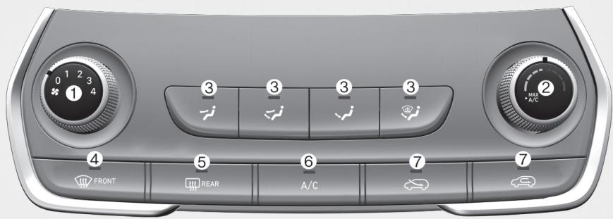 HYUNDAI Santa Fe (2018-2020) - Systeme de controlle de la temperature MANUEL (si équipé) - 1