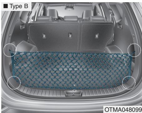 HYUNDAI Santa Fe (2018-2020) - Crochets pour filtre à bagages (si équipés) - 2
