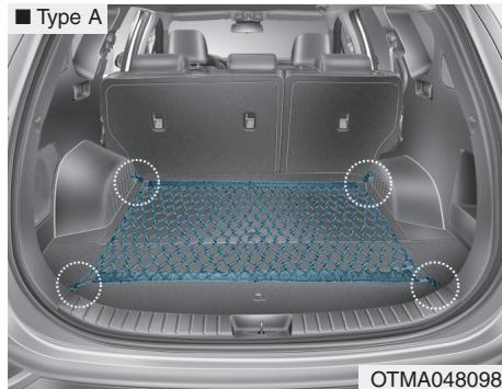 HYUNDAI Santa Fe (2018-2020) - Crochets pour filtre à bagages (si équipés) - 1