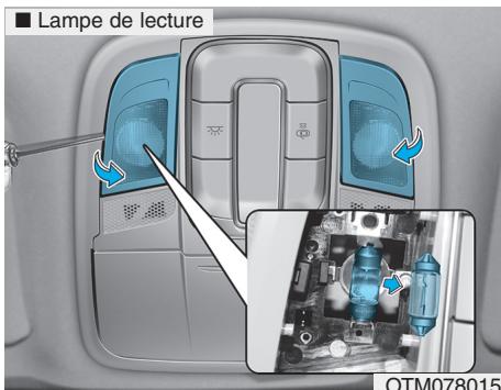 HYUNDAI Santa Fe (2018-2020) - Remplacement d'une ampoule d'éclairage intérieur - 1