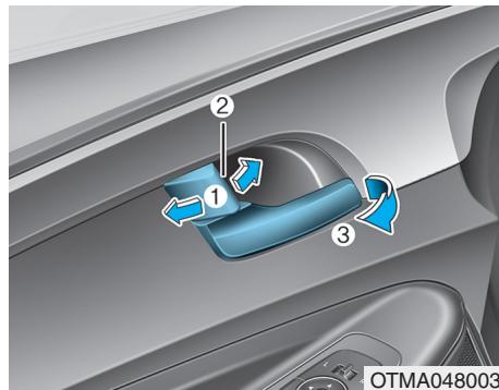 HYUNDAI Santa Fe (2018-2020) - Actionner le verrouillage des portières de l'intérieur du véhicule - 1