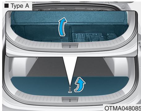 HYUNDAI Santa Fe (2018-2020) - Compartiment de rangement dans le hayon (si équipé) - 1