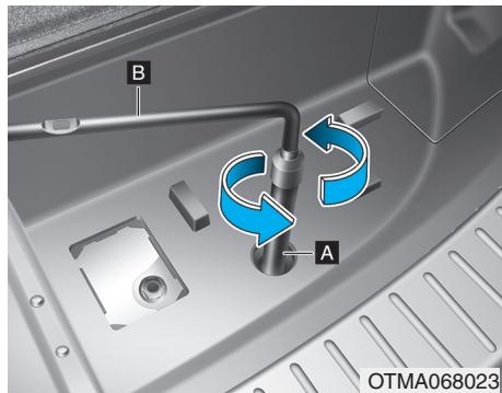 HYUNDAI Santa Fe (2018-2020) - Enlever et repositionner la roue de secours - 2