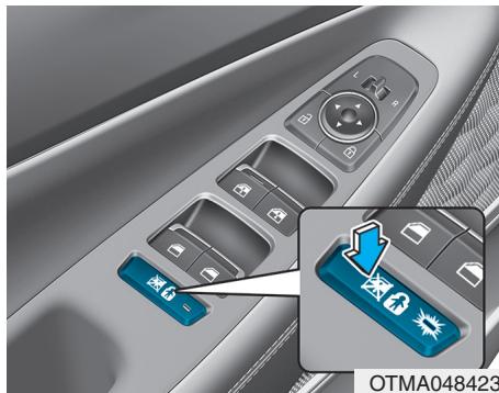 HYUNDAI Santa Fe (2018-2020) - Verrouillage de sécurité-enfant électronique (si équipé) - 1