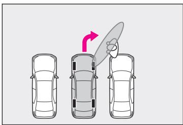 LEXUS NX AZ20 (2022) - Quitter une place de stationnement en utilisant la fonction de sortie perpendiculaire (marche avant/arrière) - 5