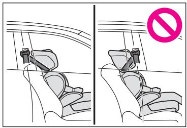 LEXUS NX AZ20 (2022) - Confirmez et sélectionnez la position d'assise possible appropriée pour le siège de sécurité enfant et le type de siège correspondant dans le → P.63. - 2