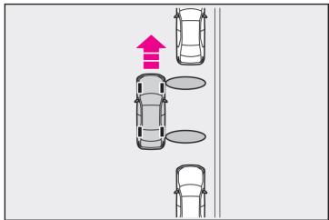 LEXUS NX AZ20 (2022) - Effectuez les opérations indiquées par les conseils affichés jusqu'à ce que le véhicule s'arrête sur la place de stationnement cible. - 2