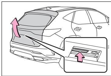LEXUS NX AZ20 (2022) - Ouvrez automatiquement le hayon à l'aide de la commande d'ouverture du hayon(véhicules avec hayon à commande électrique) - 1
