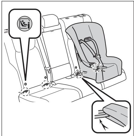 LEXUS NX AZ20 (2022) - Installation avec un ancrage rigide ISOFIX (siège de sécurité enfant ISOFIX) - 1