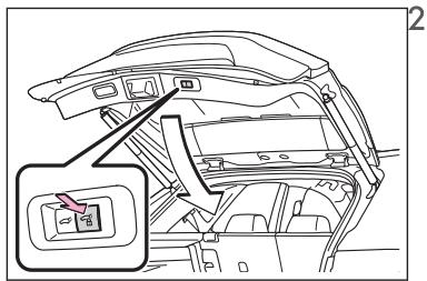 LEXUS NX AZ20 (2022) - Effectuez la procédure suivante sans clés électroniques pour ce véhicule à l'intérieur du véhicule. Lorsque le hayon est fermé, toutes les portes se verrouillent. - 1