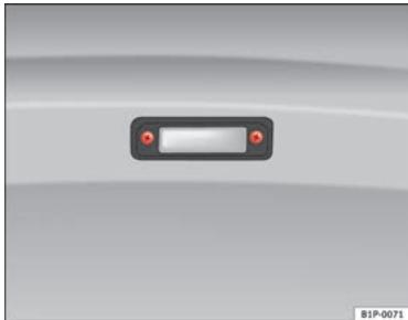 SEAT Altea Phase 2 (2009-2015) - Eclairage de la plaque d'immatriculation - 1