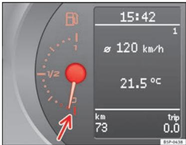 SEAT Altea Phase 2 (2009-2015) - Indicateur du niveau de carburant et témoin de réserve - 1