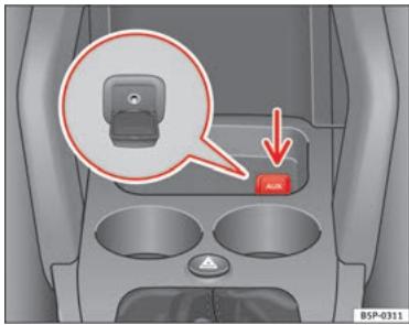 SEAT Altea Phase 2 (2009-2015) - Connecteur d'entrée auxiliaire Audio (AUX-IN)* - 1