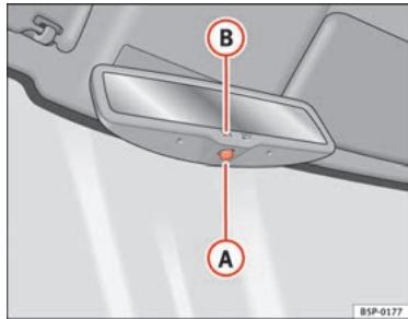 SEAT Altea Phase 2 (2009-2015) - Réroviseur interieur avec réglage automatique de position anti-éblouissement* - 1