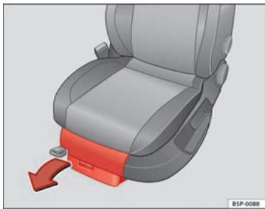 SEAT Altea Phase 2 (2009-2015) - Rangements sous les sièges avant* - 1