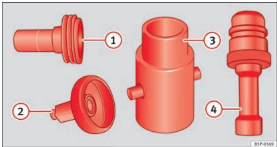 SEAT Altea Phase 2 (2009-2015) - Adaptateur pour le goulot de replissage de gaz de petrole liquéfié (GPL) - 1