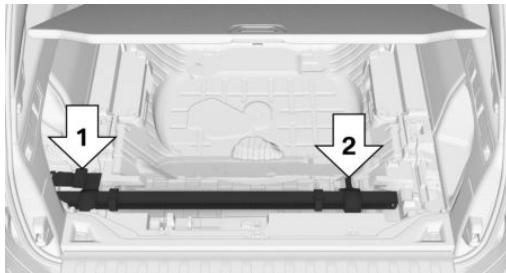 BMW X5M F95 Phase 1 (2020-2023) - Rangement du filet de séparation du compartment à bagages - 1