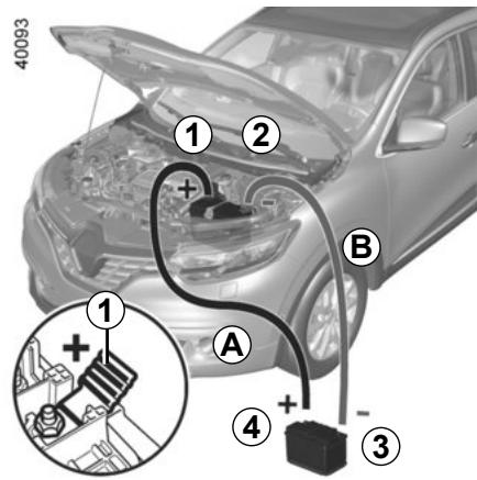 RENAULT Kadjar (2015-2018) - Démarrage avec la batterie d'un autre véhicule - 2