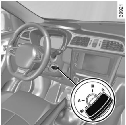 RENAULT Kadjar (2015-2018) - DEMARRAGE, ARRÊT DU MOTEUR : véhicule avec clé - 1