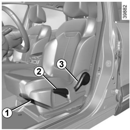 RENAULT Kadjar (2015-2018) - SIÈGES AVANT À COMMANDES MANUELLES (1/2) - 1