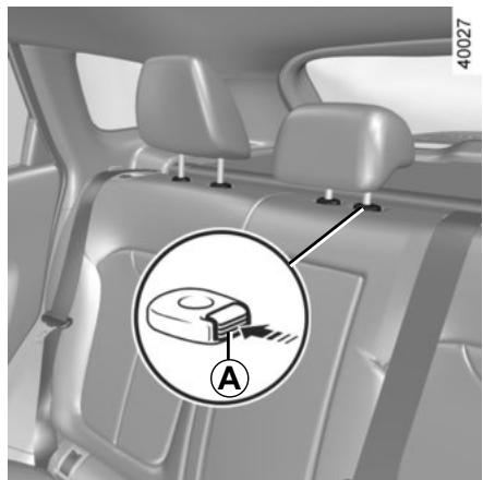 RENAULT Kadjar (2015-2018) - Position d'utilisation de l'appui-tête central - 1