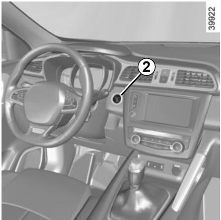 RENAULT Kadjar (2015-2018) - DÉMARRAGE, ARRÊT DU MOTEUR : véhicule avec carte RENAULT (2/3) - 1