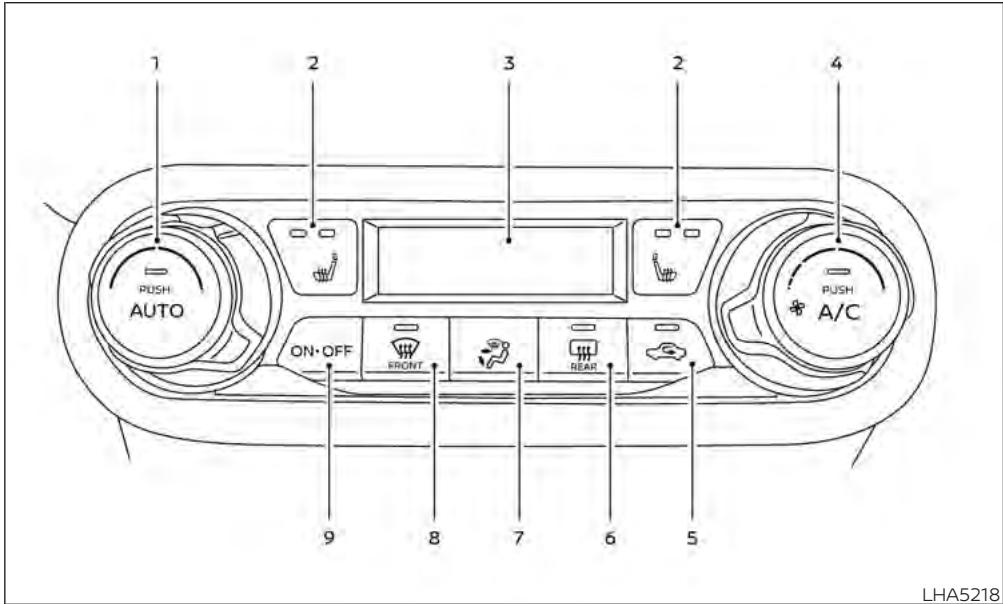 NISSAN Kicks (2024) - Appareil de chauffage et climatiseur (à commande automatique) (selon l'équipement) - 1