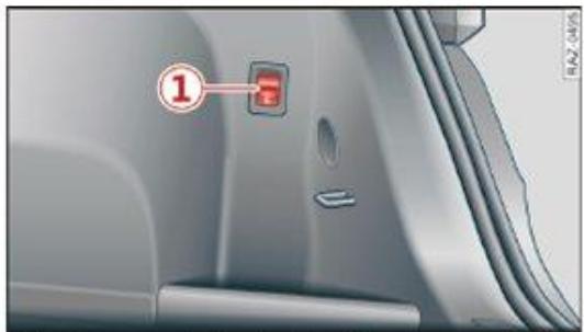 AUDI Q3 (2018-2024) - Basculement du dispositif d'attelage vers l'intérieur/l'extérieur - 1