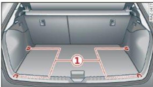 AUDI Q3 (2018-2024) - Œillets d'arrimage et filet à bagages - 1