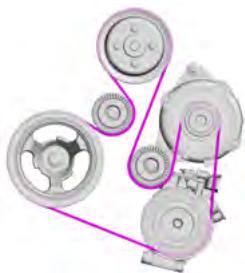 FORD Edge Phase 1 (2015-2018) - Cheminement de la couroie d'entrainment - 1