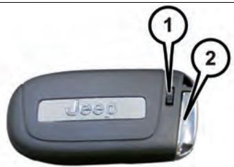 JEEP Compass Phase 1 (2016-2021) - Retrait de la clé d'urgence - 2