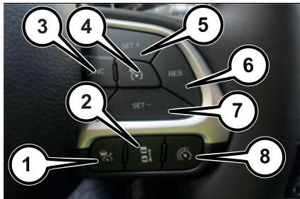 JEEP Compass Phase 1 (2016-2021) - Boutons du système ACC - 1