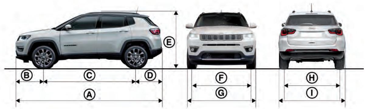 JEEP Compass Phase 1 (2016-2021) - DIMENSIONS - 1