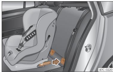 Cupra Born (2022) - Fixation d'un siège pour enfants avec le système ISOFIX ou i-Size - 3