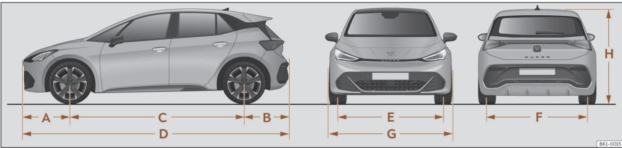 Cupra Born (2022) - Dimensions - 1