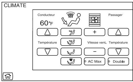 Lincoln MKS (2008-2013) - FONCTIONS DE L'ÉCRAN TACTILE - 1