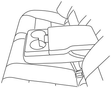 Lincoln MKS (2008-2013) - Porte-gobelets montés sur le siège et compartment de rangement sous l'accoudoir - 1