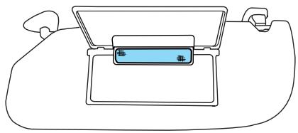 Lincoln MKS (2008-2013) - MIROIR DE COURTOISIE ÉCLAIRE SUR PARE-SOLEIL - 1
