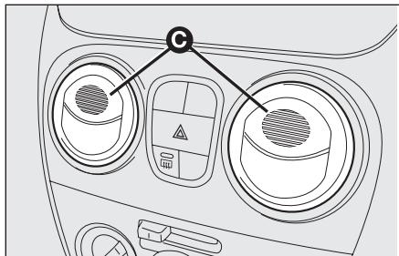 FIAT Fiorino QUBO (2007-2017) - DIFFUSEURS CENTRAUX ET LATÉRAUX fig. 34-35 - 1