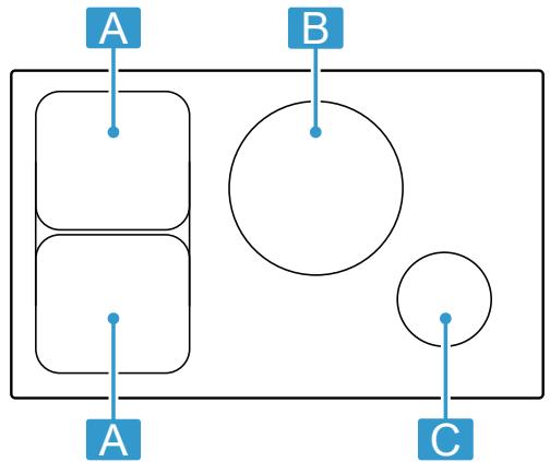 BOSCH PVS831HC1E - Répartition des zones de cuisson - 1