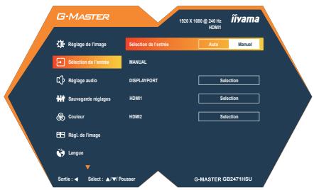 IIYAMA G2771HSUB1 - Raccourci - 2