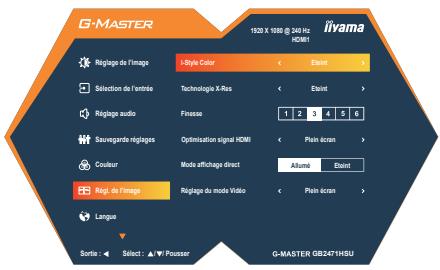 IIYAMA G2771HSUB1 - Régl. de l'image Image Adjust - 1