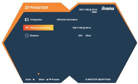 IIYAMA G2771HSUB1 - Afficherles Informations Display Information - 1