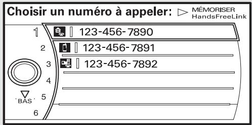 Acura RDX (2012) - Pour placer un appel en utilisant un numéro de téléphone : - 5