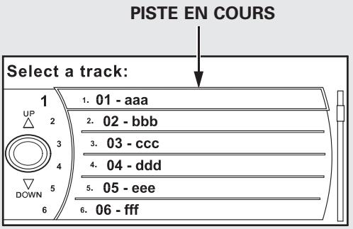 Acura RDX (2012) - Utilisation de la liste d'une piste - 1