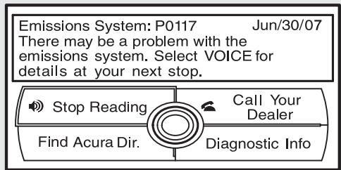 Acura RDX (2012) - Suppression de messages - 1
