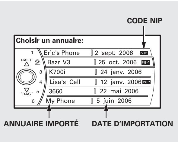 Acura RDX (2012) - Import Cellular Phonebook (Importer l'annuaire du téléphone cellulaire): - 2